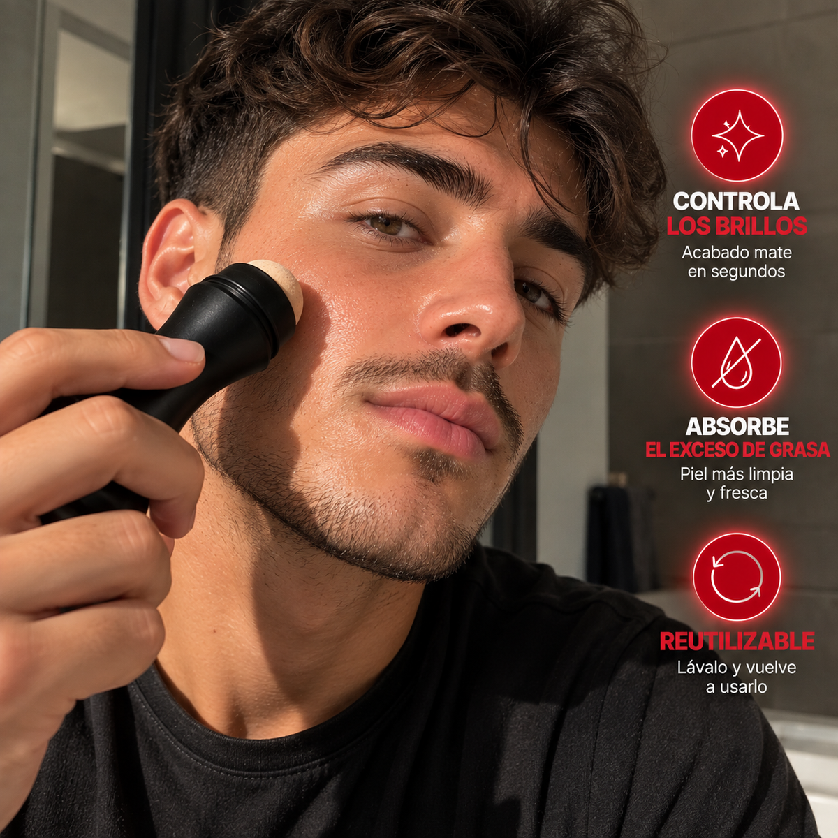 LUNELI™ Rodillo Volcánico Antibrillos